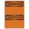 Signmission OSHA WARNING Sign, Warning Blank Write-On Bilingual, 7in X 5in Decal, 7" W, 5" H, Landscape OS-WS-D-57-L-12884 - alternate 1